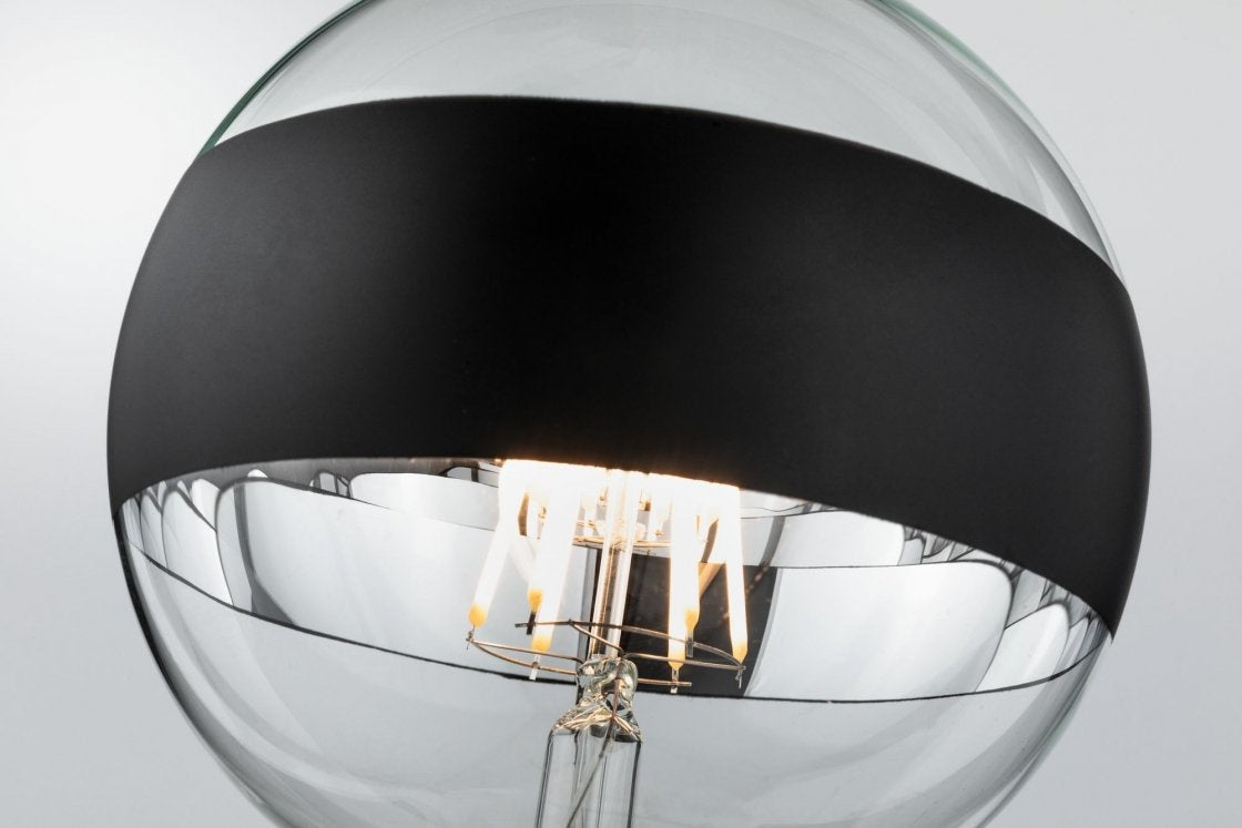 Modern Classic Edition LED Globe Ringspiegel E27 230V 640lm 6,5W 2700K Ringspiegel Schwarz matt