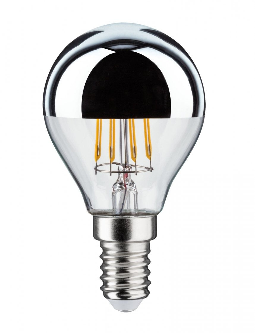 Modern Classic Edition LED Tropfen Kopfspiegel E14 230V 440lm 4,8W 2700K Kopfspiegel Silber E14 230V 440lm 4,8W 2700K Kopfspiegel Silber