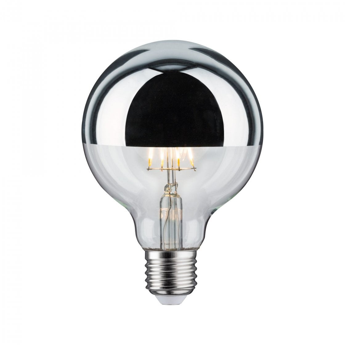 Modern Classic Edition LED Globe Kopfspiegel E27 230V 600lm 6,5W 2700K Kopfspiegel Silber E27 230V 600lm 6,5W 2700K Kopfspiegel Silber