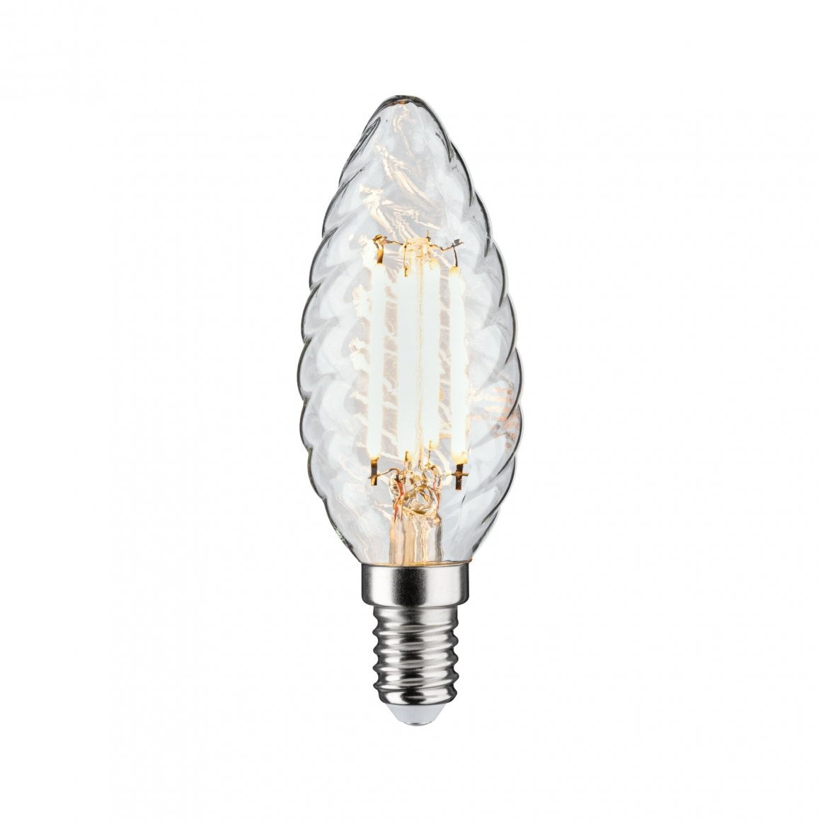 Vintage Edition LED Kerze gedrehtes Glas E14 230V 450lm 4,7W 2700K Klar