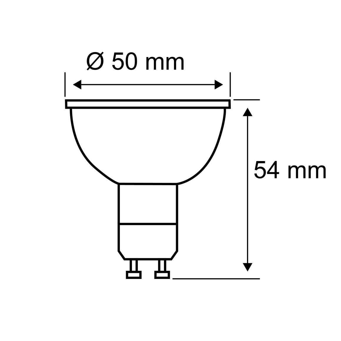 LED 6 Watt GU10 1.800 - 3.000K dim to warm