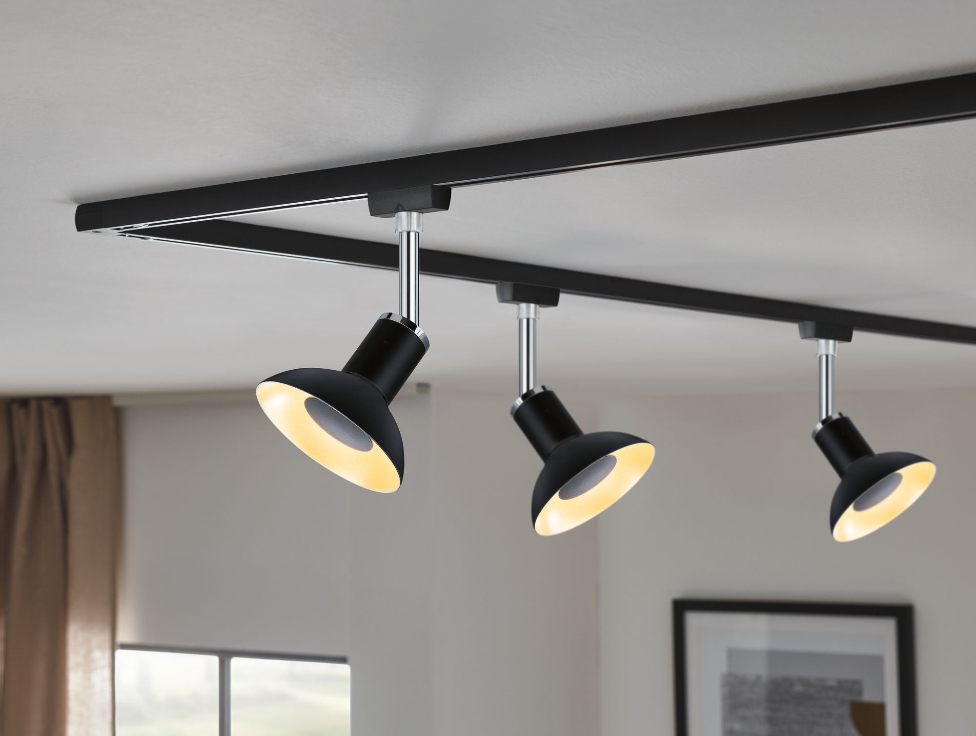 LED Reflektor Schwarz#Gold 4,9W GU10 230V 3-Stufen-dimmbar