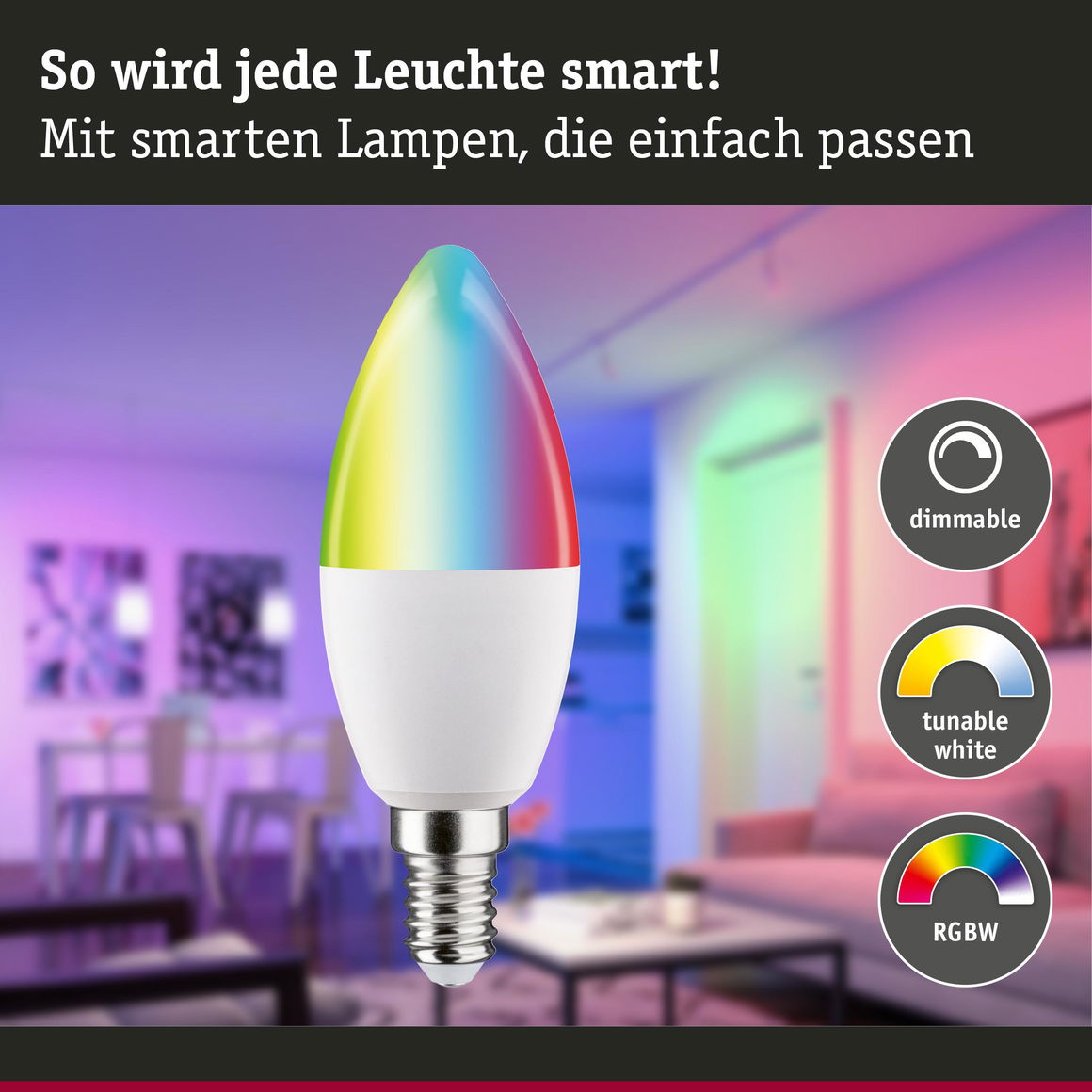 LED candle Smart Home Zigbee E14 230V 400lm 5W 2700K Matt