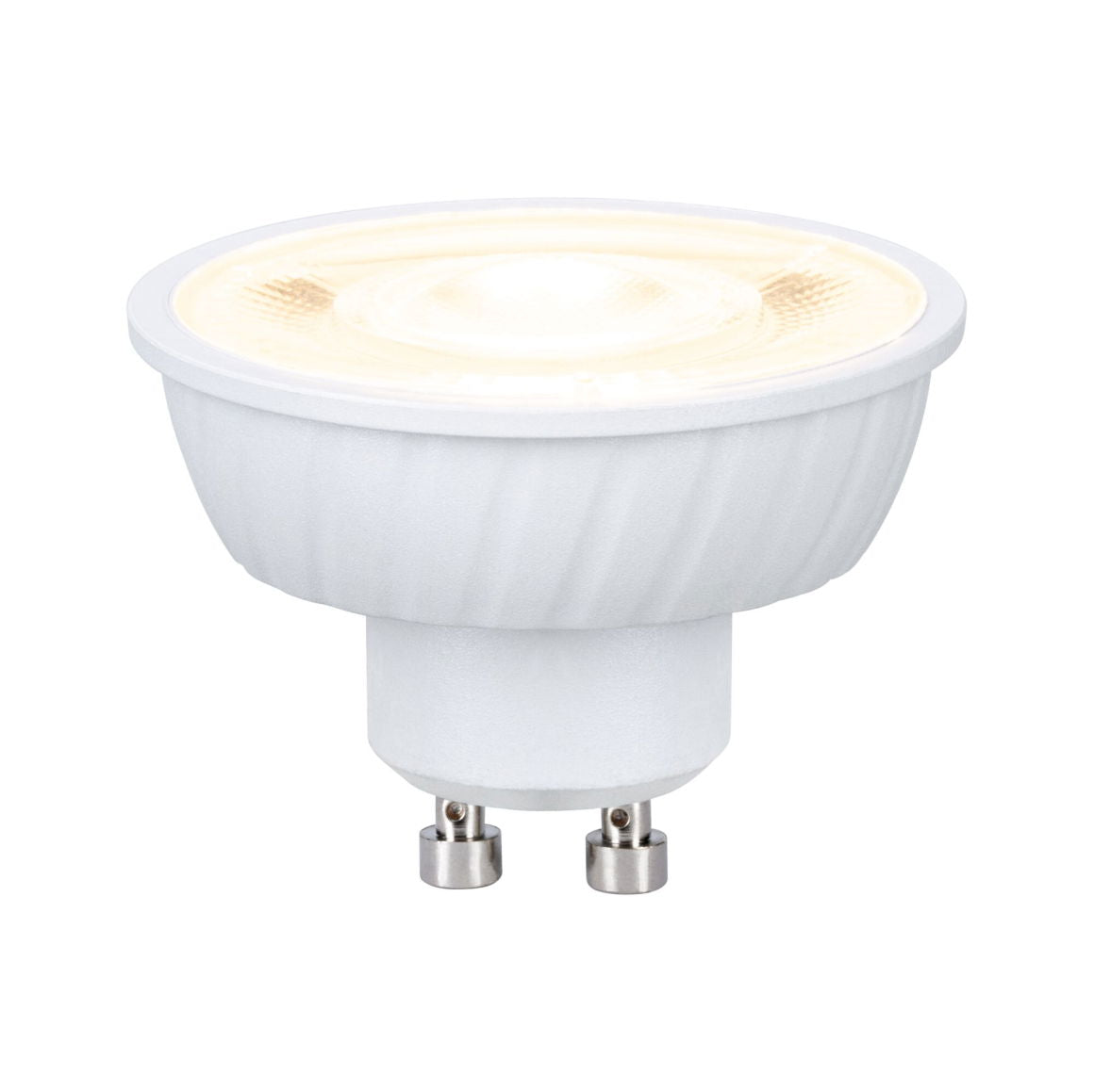 Standard 230V LED Reflektor GU10 Flat 37mm 550lm 4,9W 2700K Dimmbar Signalweiß