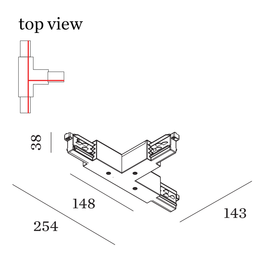 3-Phase Track T-Connector 1.0