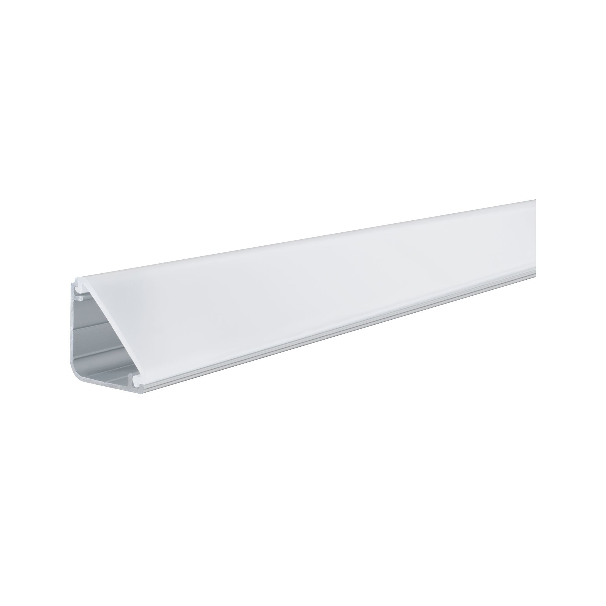 Delta Profil mit Diffusor 2m Alu eloxiert, Satin, Alu/Kunststoff