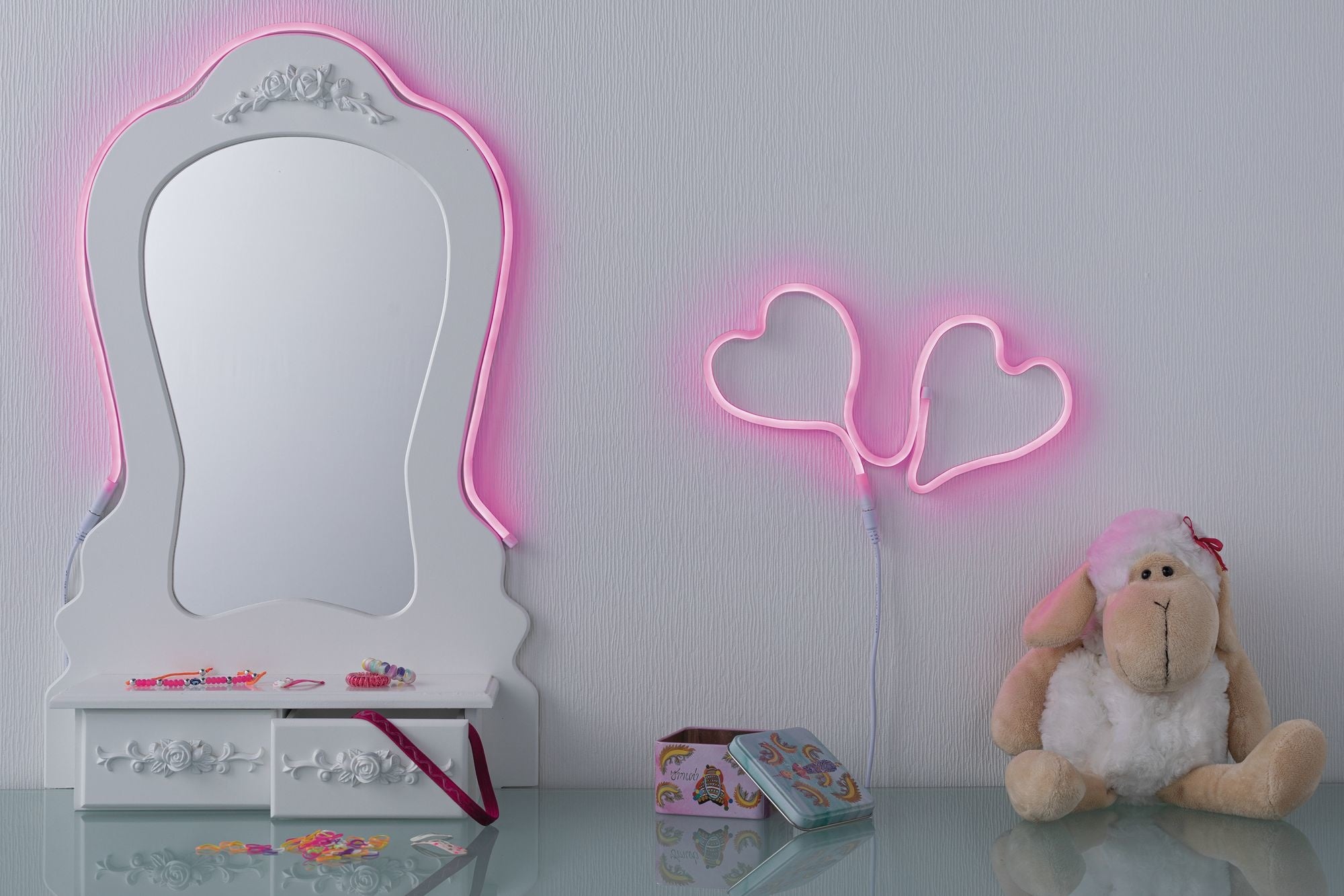 Neon Colorflex USB Strip Pink 1m 4,5W 5V Pink/Weiß Kunststoff