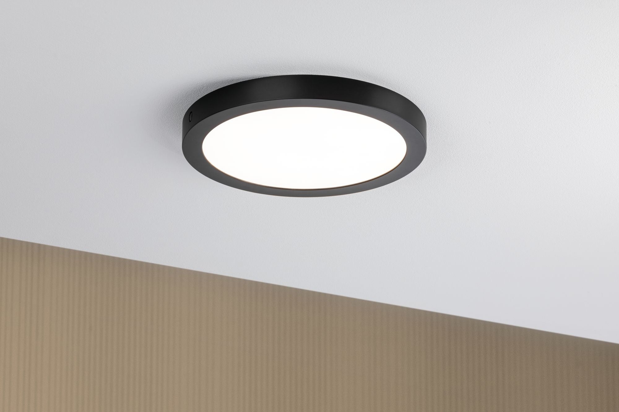 LED Panel Abia rund 300mm 22W 2.700K Schwarz matt