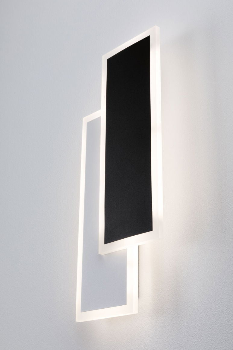 LED Wandleuchte 2Form 4000K 1010lm / 1010lm 230V 8W / 8W Weiß/Schwarz - Paulmann - lightnox.de