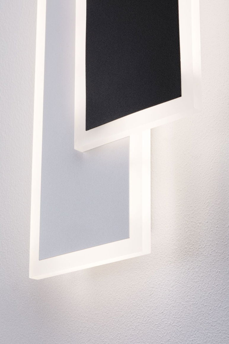 LED Wandleuchte 2Form 4000K 1010lm / 1010lm 230V 8W / 8W Weiß/Schwarz - Paulmann - lightnox.de