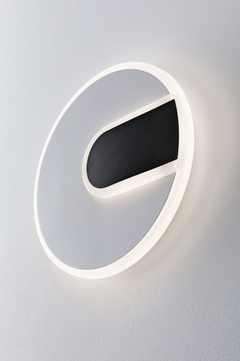 LED Wandleuchte 2Form 4000K 1160lm / 430lm 230V 9W / 3,5W Weiß/Schwarz - Paulmann - lightnox.de