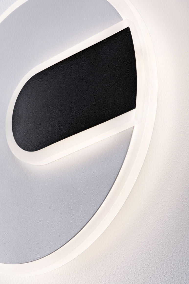 LED Wandleuchte 2Form 4000K 1160lm / 430lm 230V 9W / 3,5W Weiß/Schwarz - Paulmann - lightnox.de