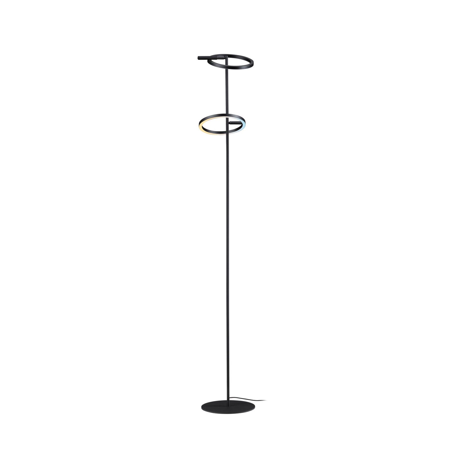 LED Stehleuchte Odila Tunable White 2x1200lm 2x10,4W Schwarz matt, Chrom - Paulmann - lightnox.de