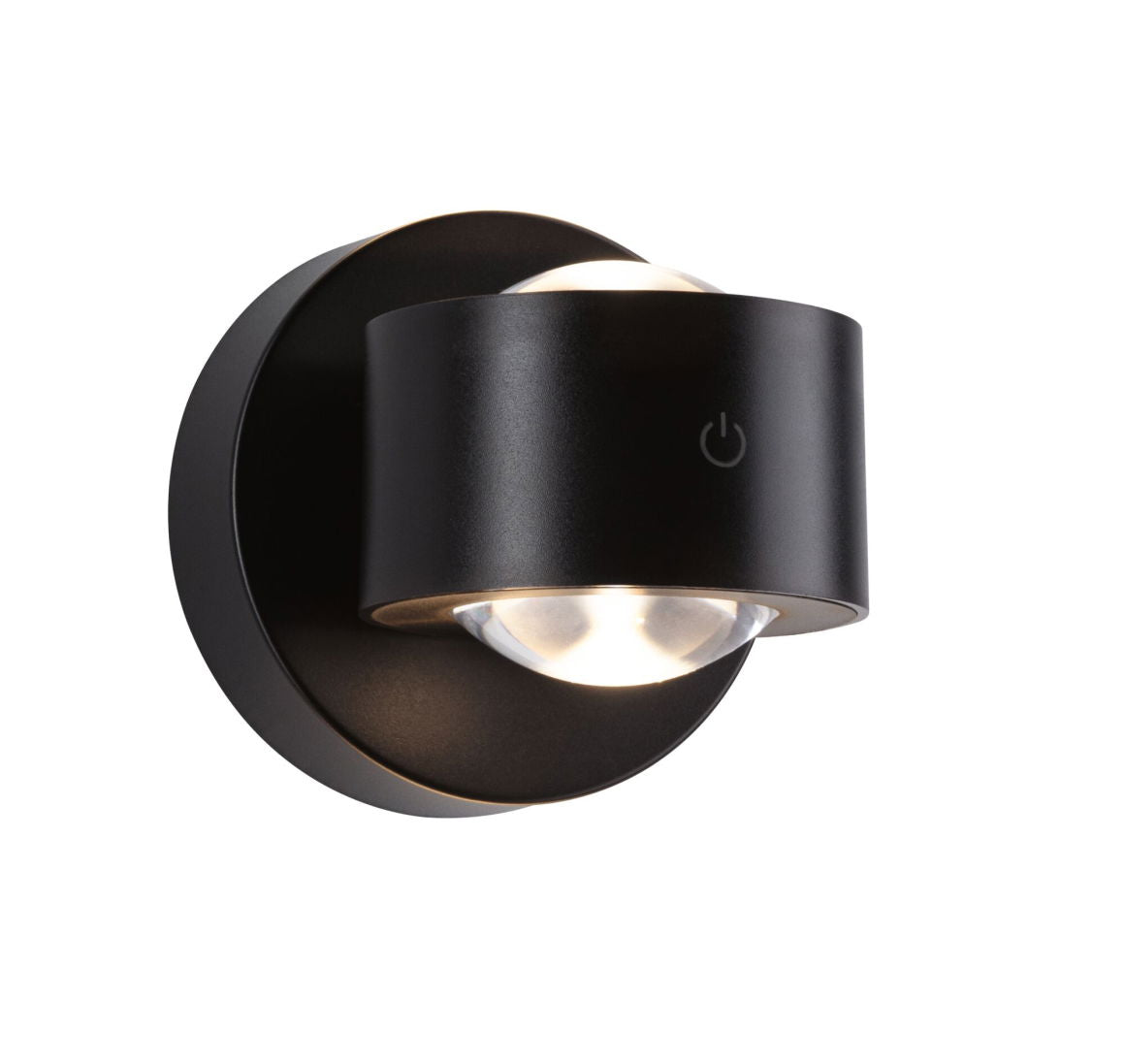 Applique murale LED sur batterie Zorik IP44 dimmable 2700K 100mm 2x1,1W Noir