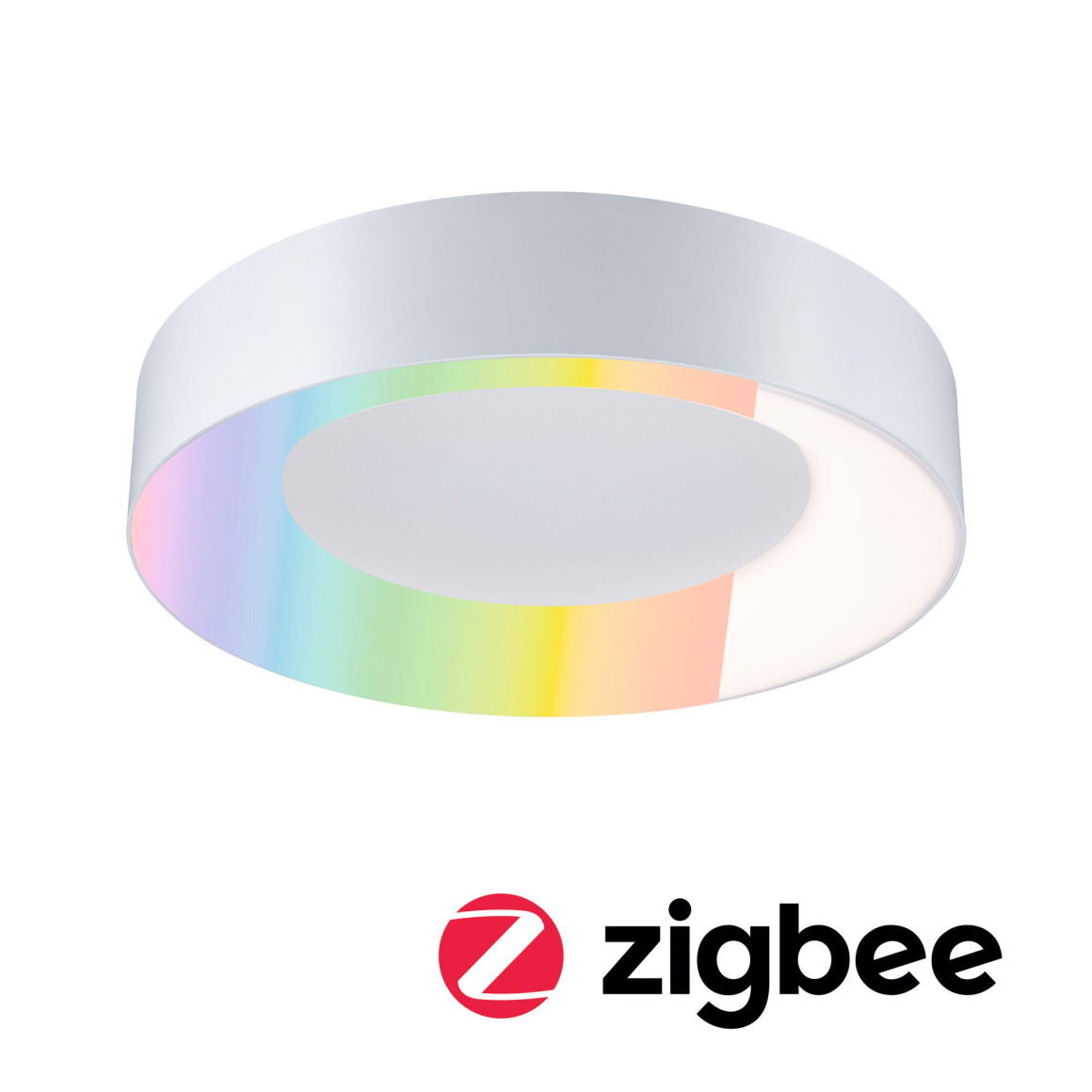 Plafonnier LED Smart Home Zigbee 3.0 Casca IP44 RGBW+ 1750lm 230V 20W dimmable Blanc mat