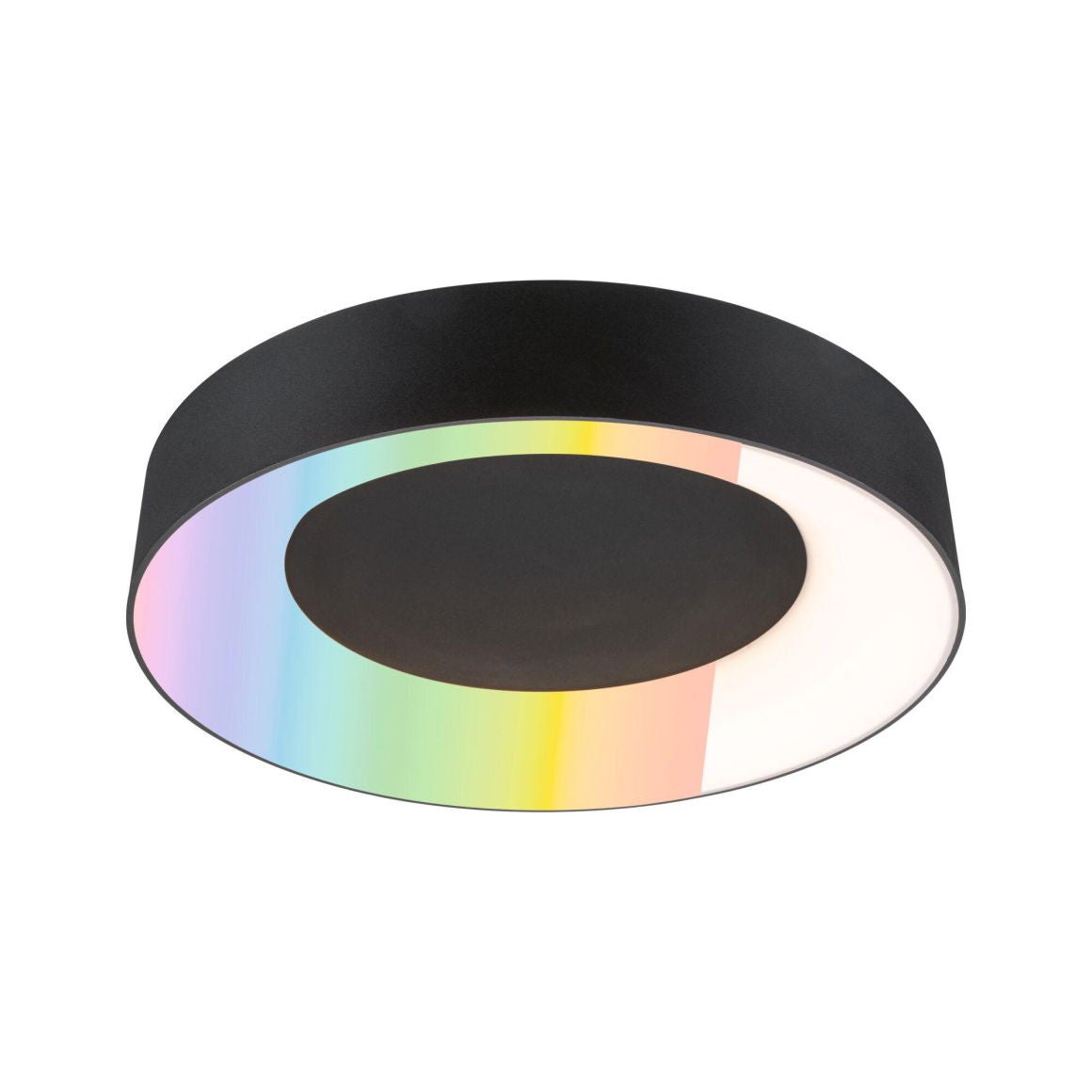 Plafonnier LED Smart Home Zigbee 3.0 Casca IP44 RGBW+ 1750lm 230V 20W dimmable Noir mat