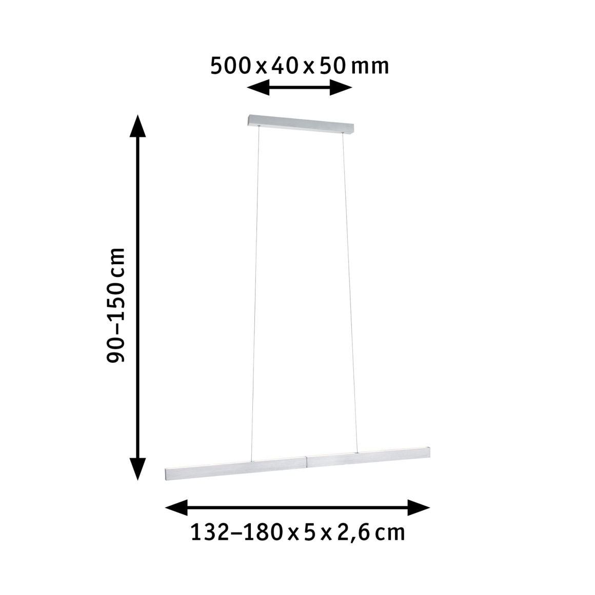 LED Pendelleuchte Touchless Sensor Aptare 2700K 2050lm / 2050lm 2x16,5W dimmbar - Paulmann - leuchtengrosshandel24