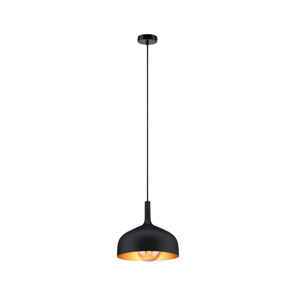 Suspension Embla II E27 Noir/Or Métal/Métal