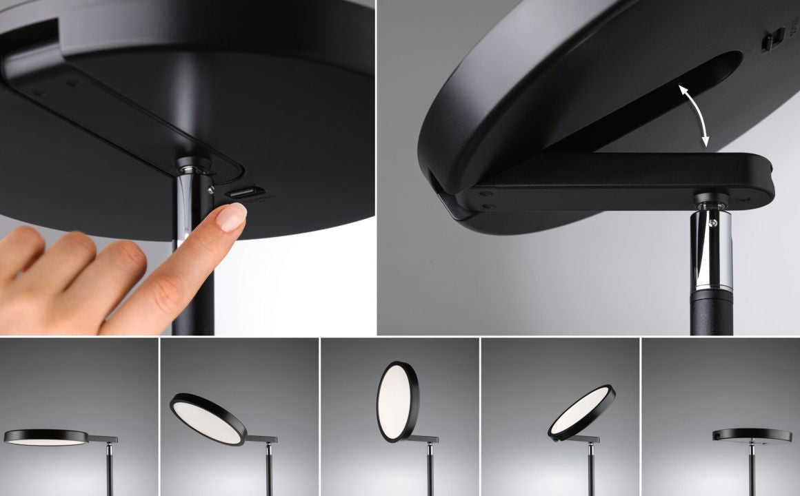 LED Stehleuchte Caneta Tunable White 1750mm 1300lm 20W Schwarz