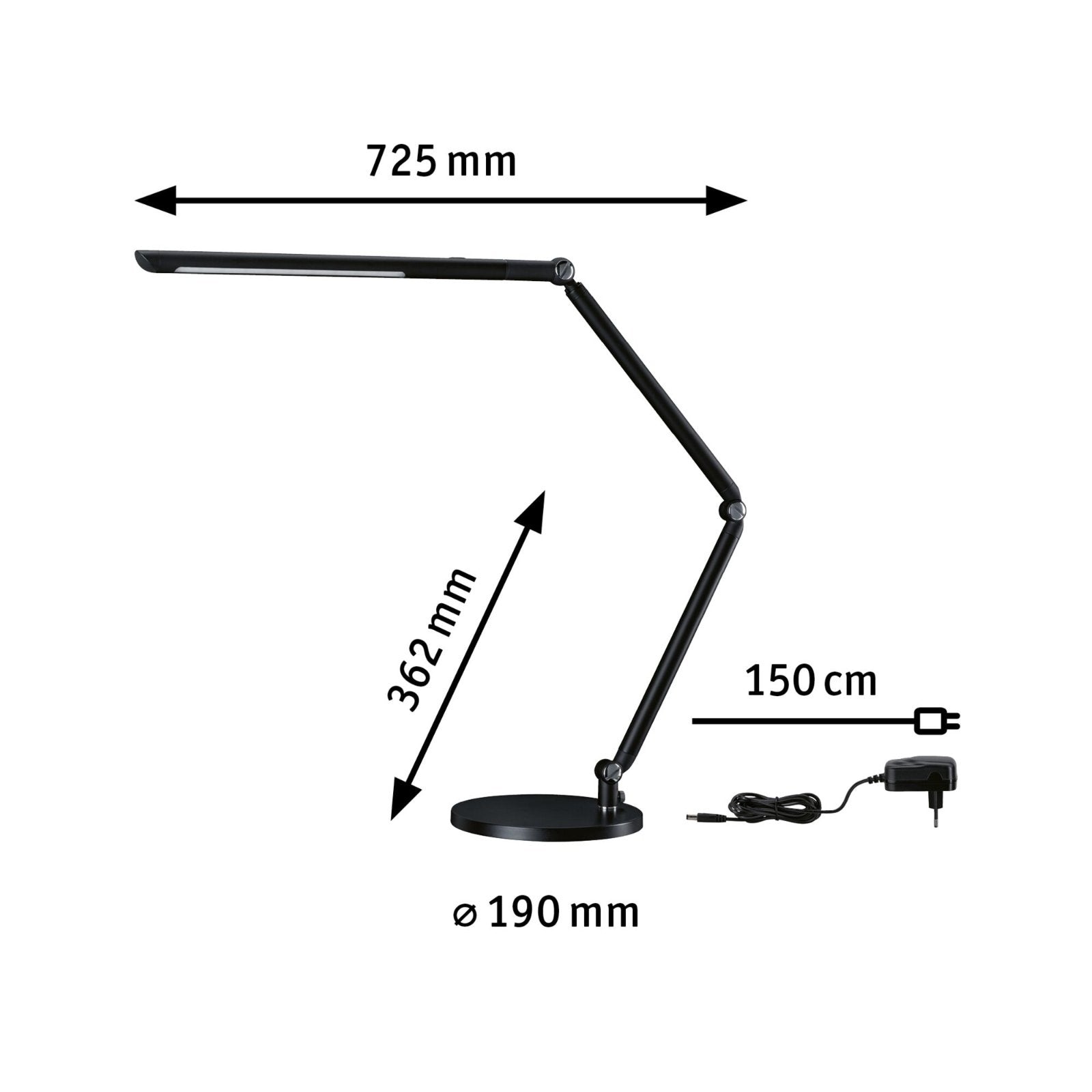 LED Schreibtischleuchte FlexBar White Switch 1000lm 9,5W