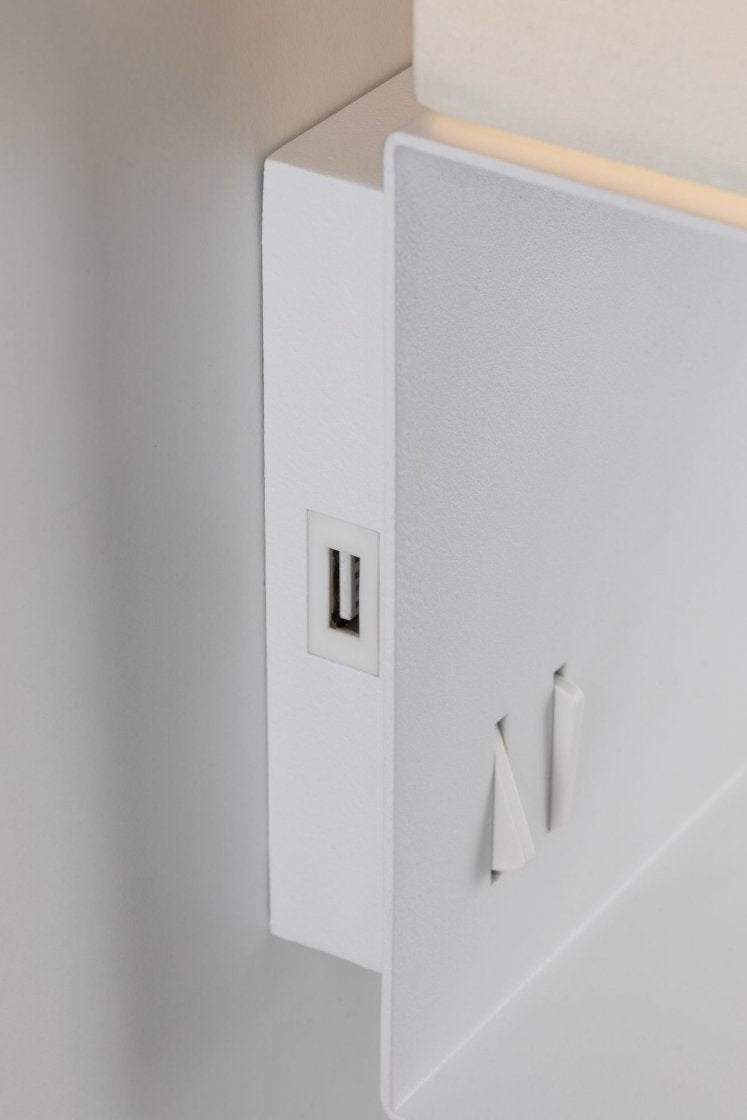 Wandleuchte mit Ablage Merani E27 3000K 120lm 230V 2,5W Grau/Weiß