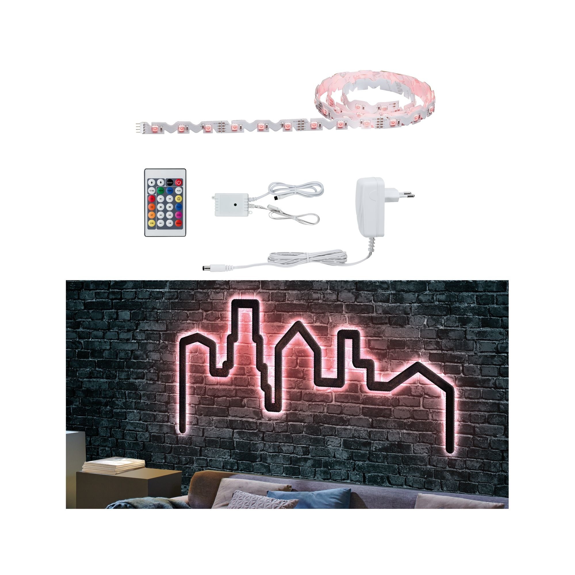 FlexLED 3D Basisset 1,5m RGB Leuchtschrift selber machen