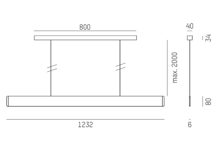AFTER 8 SHORT Pendelleuchte - schwarz - 3000 Kelvin - DALI