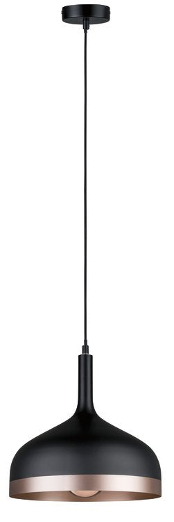 Neordic Embla Pendelleuchte max.1x20W E27 Schwarz/Kupfer matt 230V Metall