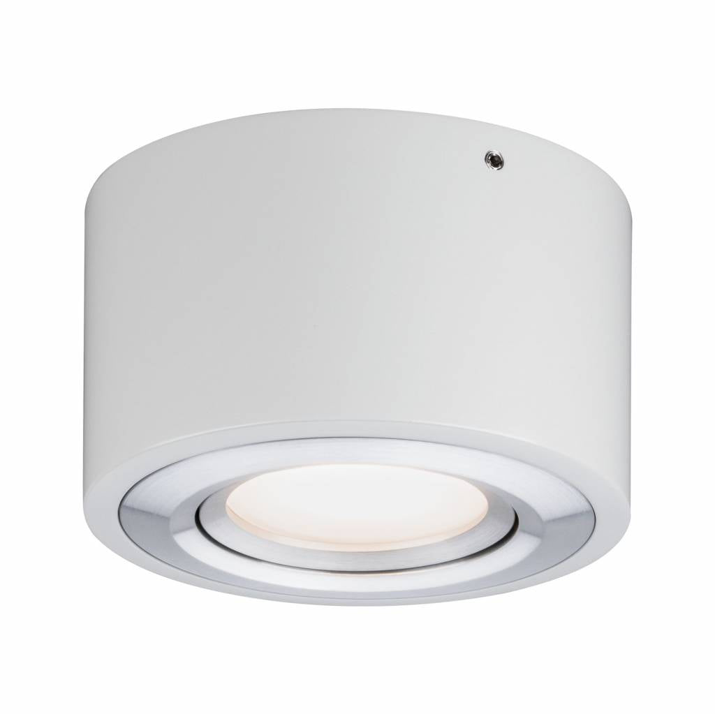 LED Deckenleuchte Argun 1-flammig 4,8W Weiß matt/Alu gebürstet
