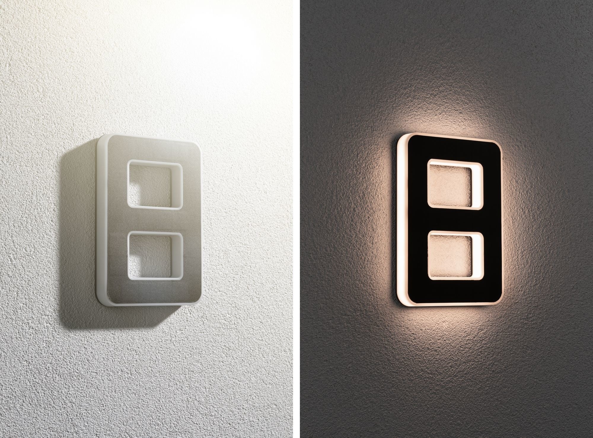 Outdoor Solar Hausnummer 8 IP44 3.000K 0,2W Akku wechselbar