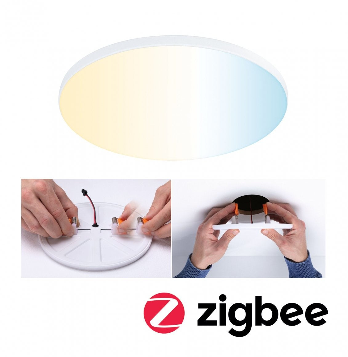 VariFit LED Einbaupanel Veluna Edge IP44 rund 160mm 1000lm Tunable White Weiß dimmbar
