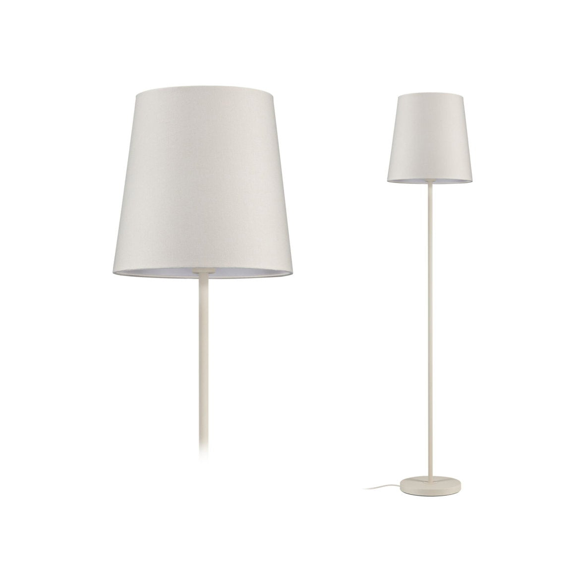 Stehleuchte Stellan II E27 max. 20W Creme Metall/Stoff
