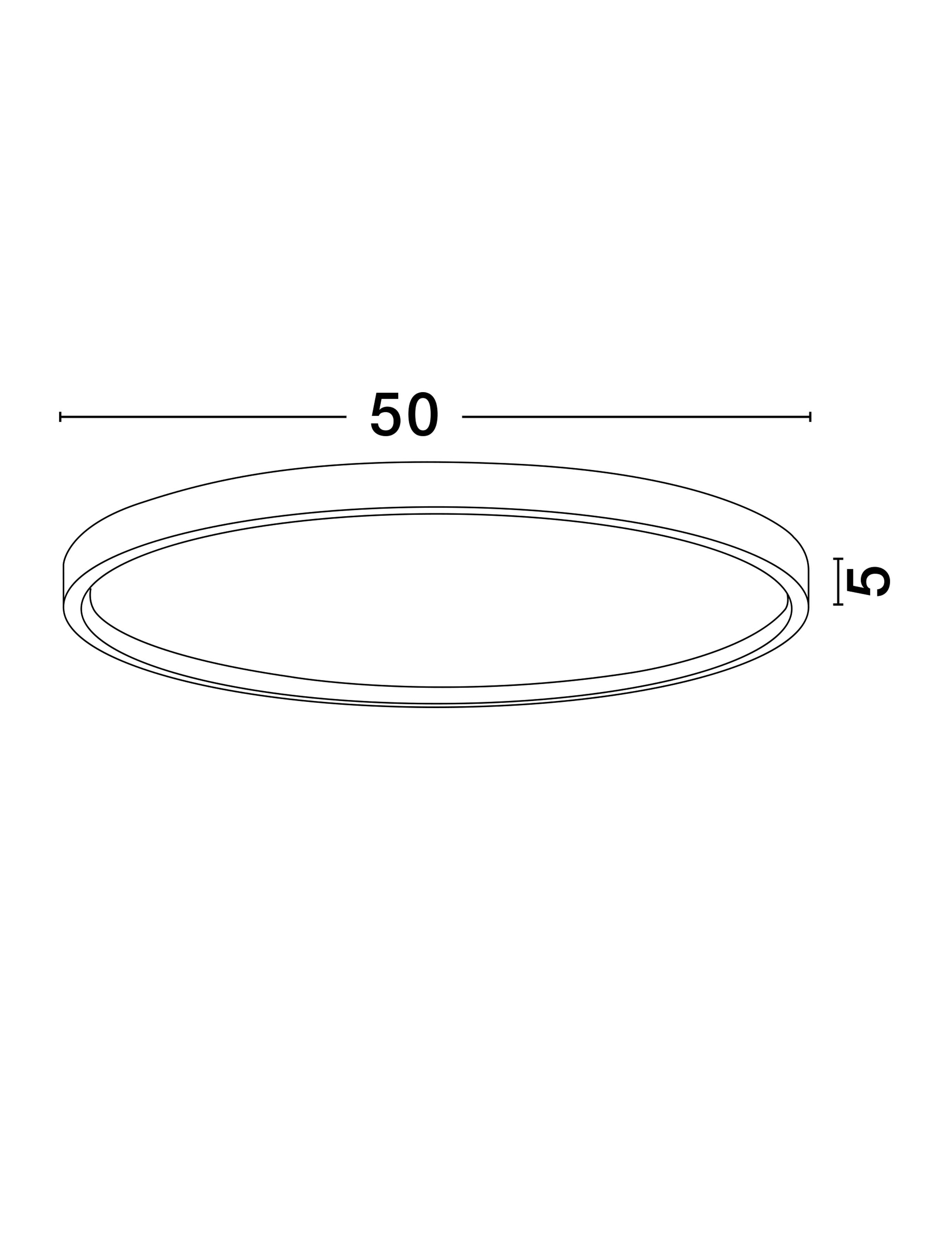 Nova Luce LED Deckenleuchte Istos in Weiß 38 Watt Dimmbar Ø 50 cm 2700/3000 Kelvin