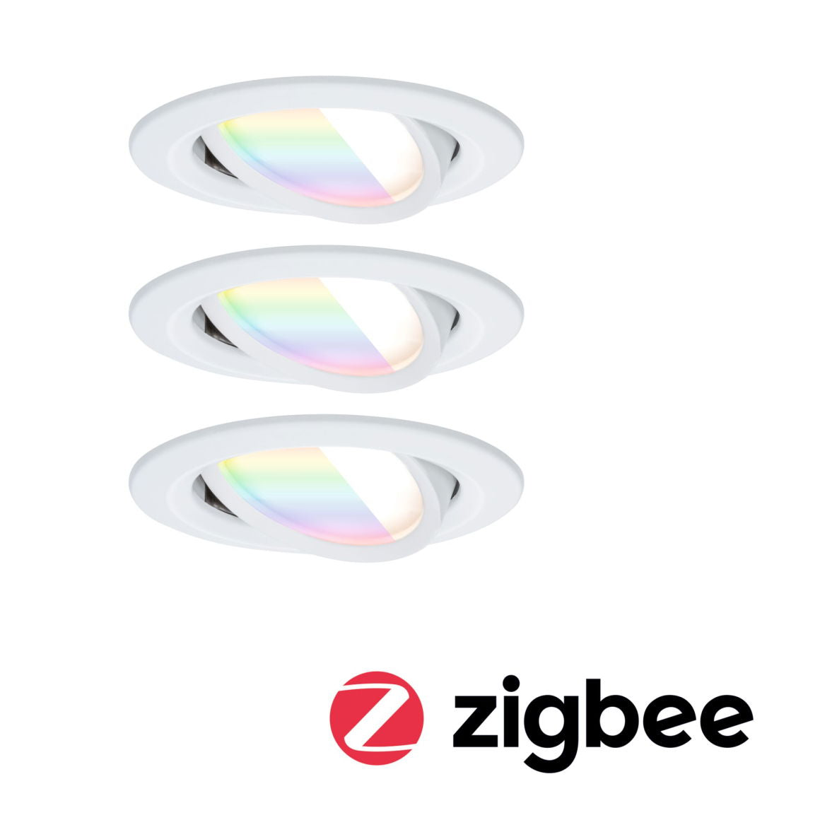 LED Einbauleuchte Nova Coin IP44 rund 78mm Tunable White/RGBW 3x6W 3x530lm 230V Aluminium - Paulmann - lightnox.de