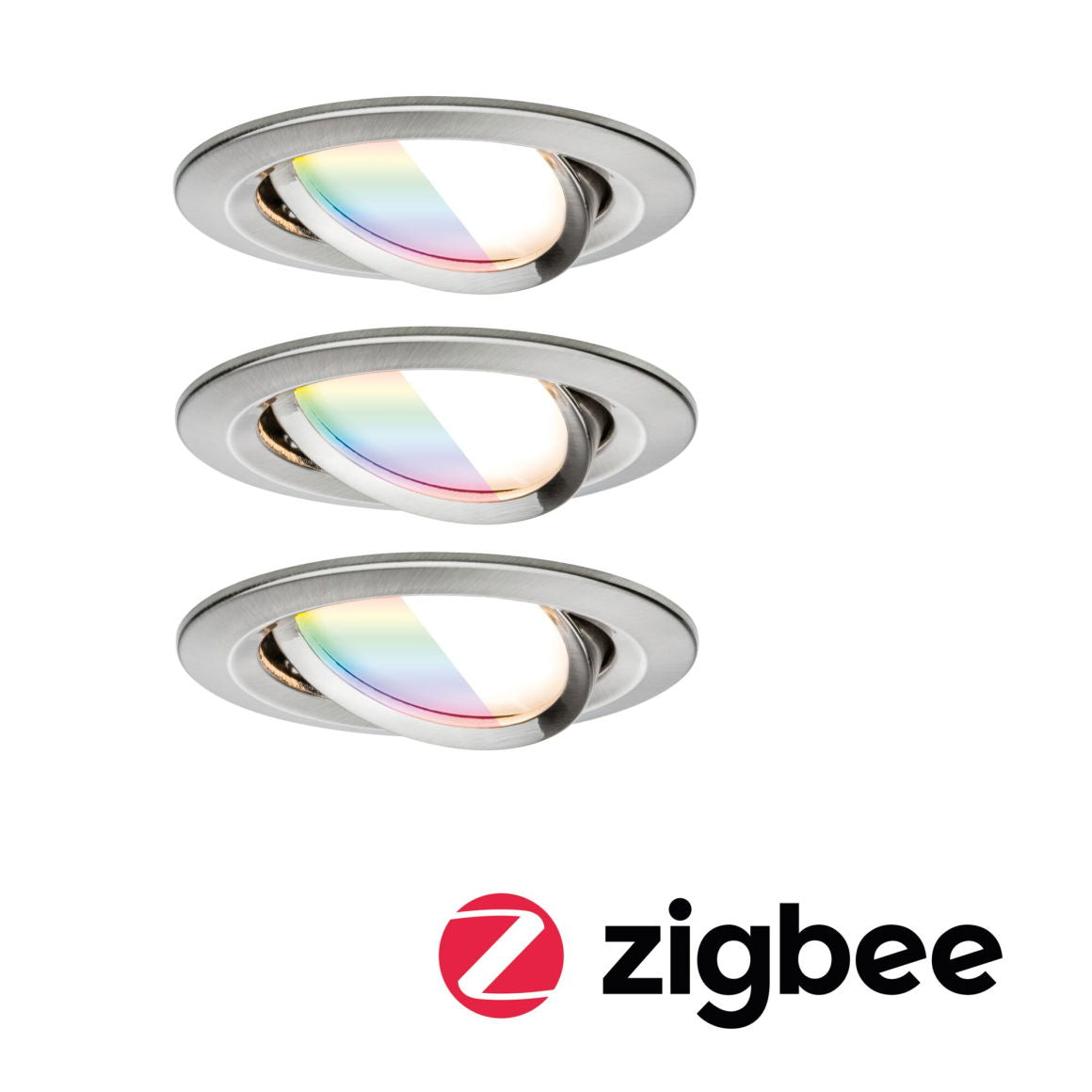 LED Einbauleuchte Nova Coin IP44 rund 78mm Tunable White/RGBW 3x6W 3x530lm 230V Aluminium - Paulmann - lightnox.de