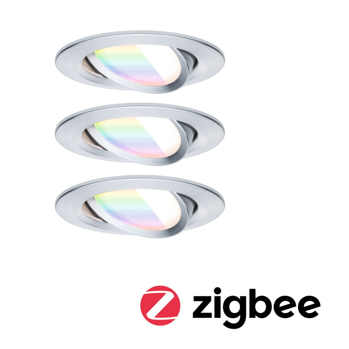 LED Einbauleuchte Nova Coin IP44 rund 78mm Tunable White/RGBW 3x6W 3x530lm 230V Aluminium - Paulmann - lightnox.de