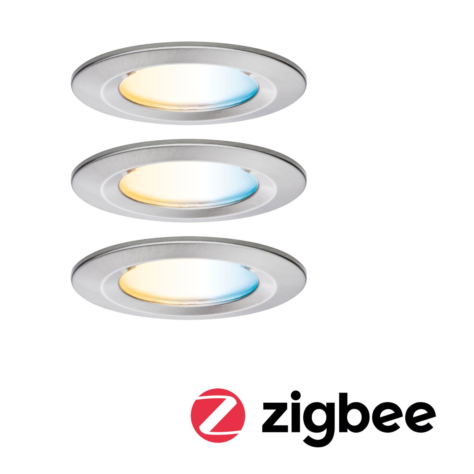 LED Einbauleuchte Nova Coin IP44 rund 78mm Tunable White/RGBW 3x6W 3x530lm 230V Aluminium - Paulmann - lightnox.de
