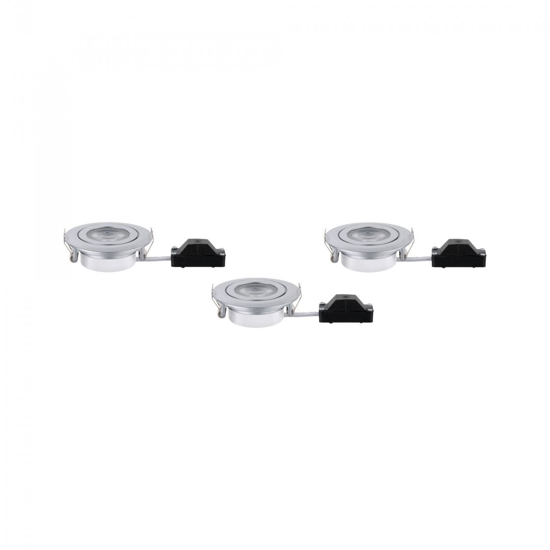 LED Einbauleuchte schwenkbar rund 82mm 70° 3x6W 3x450lm 230V 3000K Chrom matt