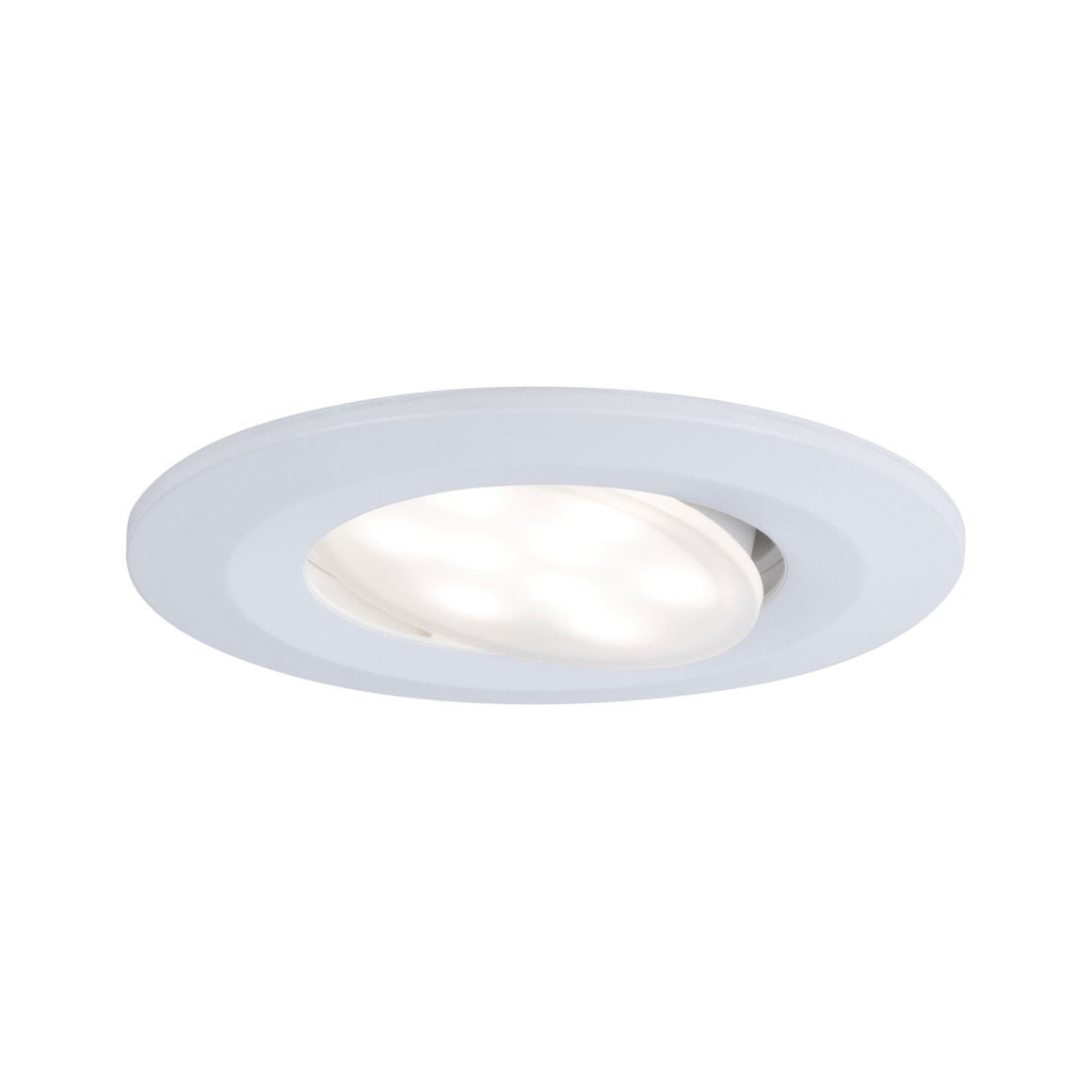 HomeSpa LED Einbauleuchte Calla 3er-Set schwenkbar IP65 rund 90mm 30° 5,5W 360lm 230V White Switch Weiß Deckeneinbauleuchte