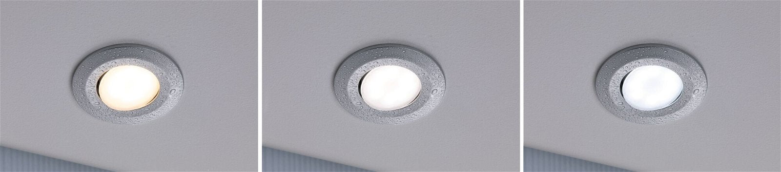 HomeSpa LED Einbauleuchte Calla 3er-Set schwenkbar IP65 rund 90mm 30° 3x5W 3x430lm 230V White Switch Chrom matt
