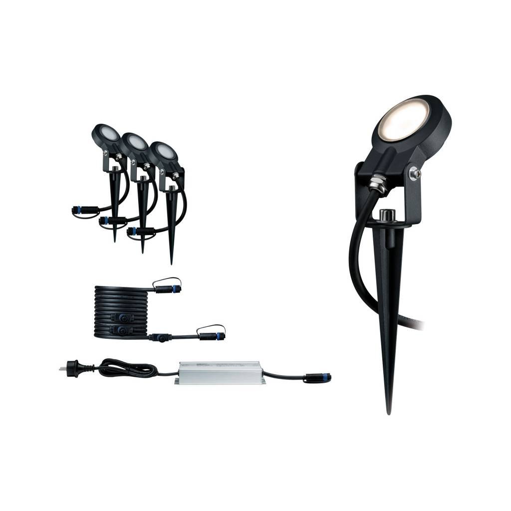 Plug & Shine Basisset Erdspieß Sting IP67 3000K 3x6W dimmbar