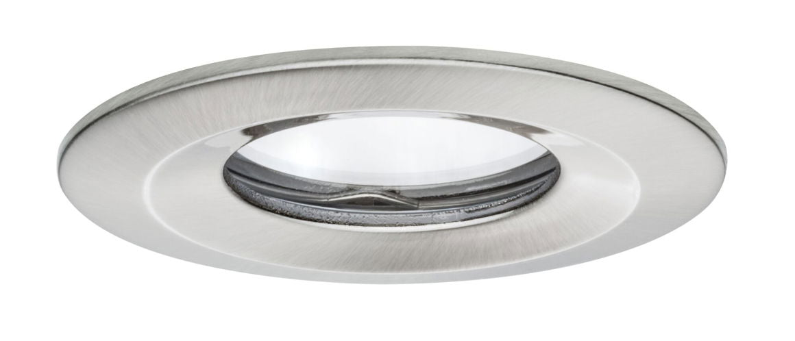 LED recessed light Nova Plus Coin rigid IP65 round 78mm Coin 6W 470lm 230V dimmable 2700K brushed iron