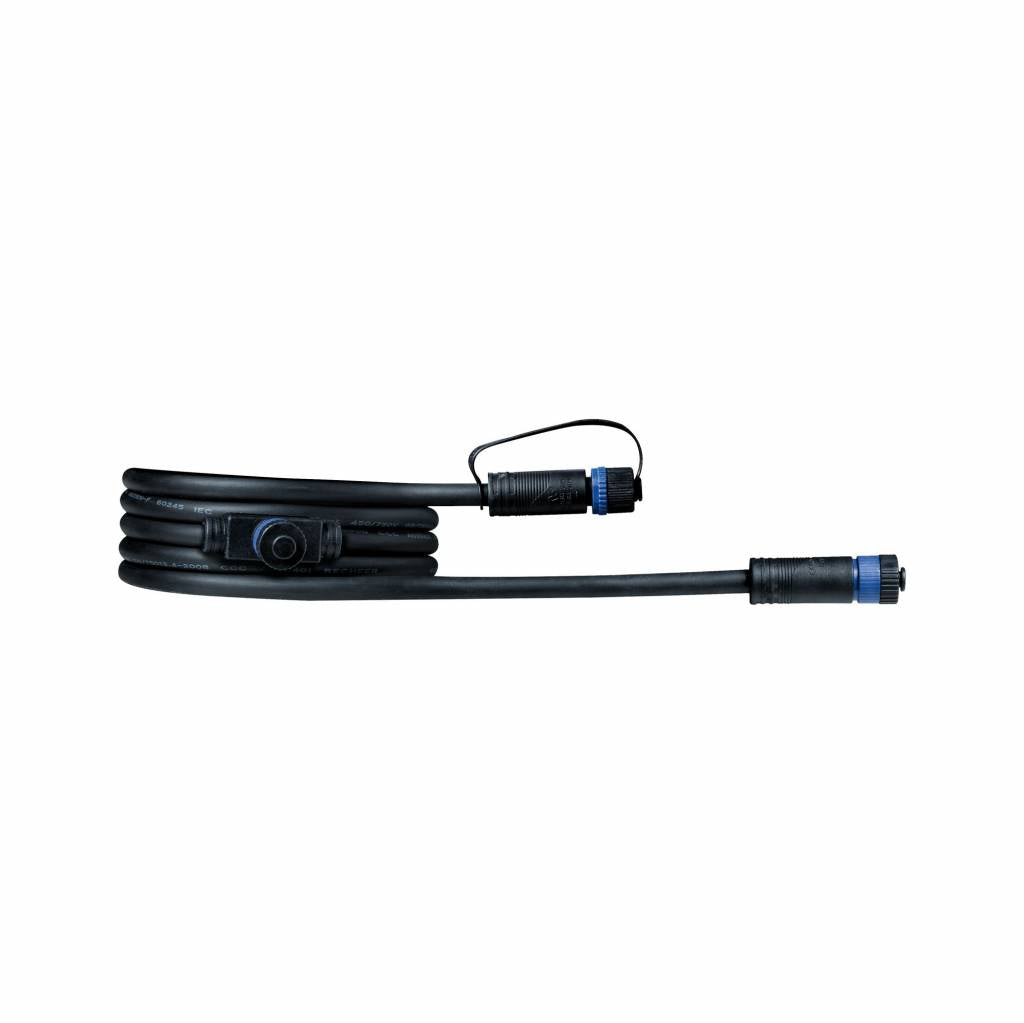 Plug & Shine Kabel IP68 2 m Schwarz mit zwei Anschlussbuchsen