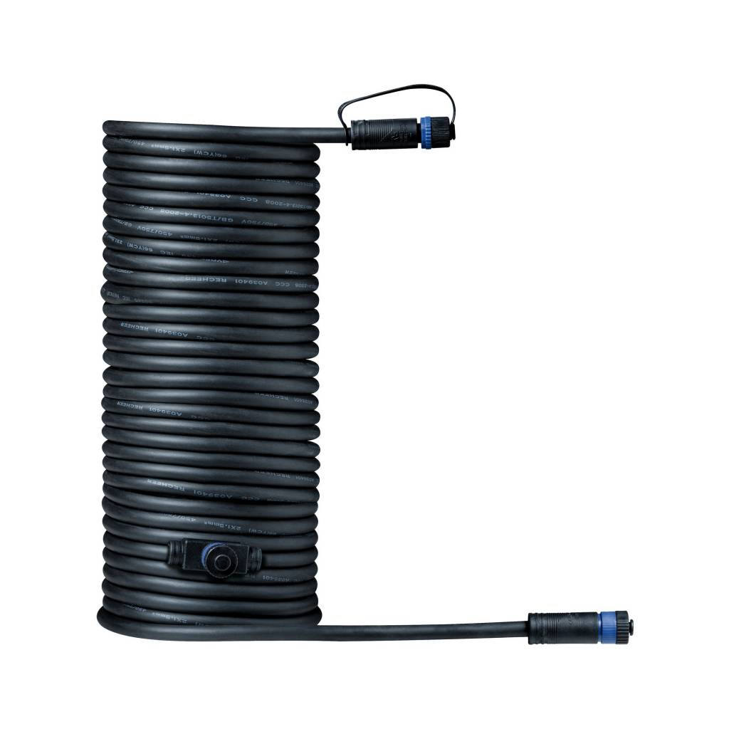 Plug & Shine Kabel IP68 10m Schwarz mit zwei Anschlussbuchsen