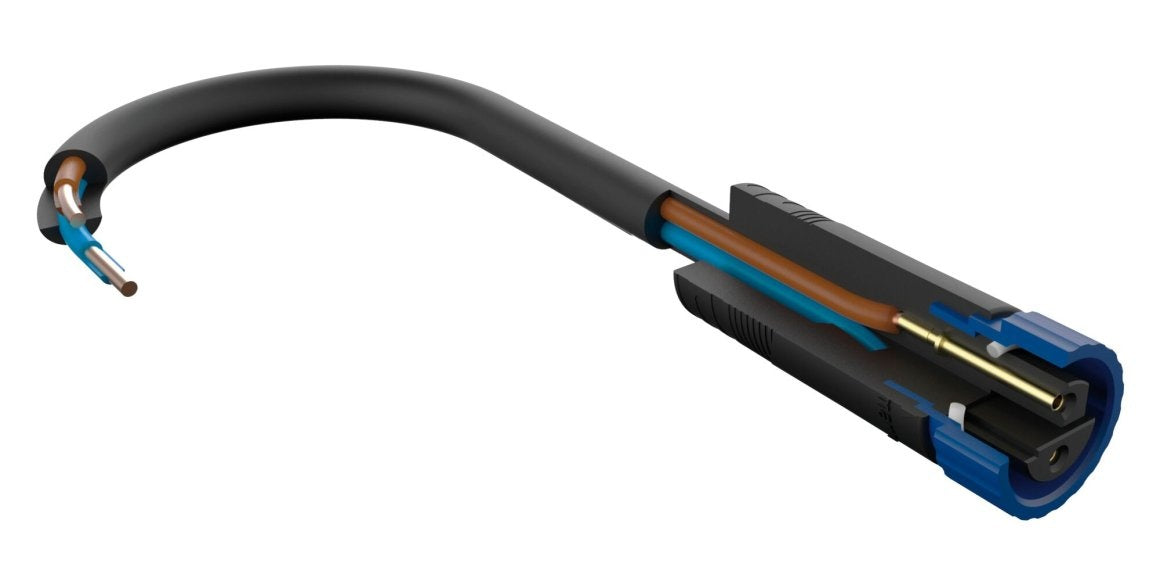 Plug & Shine Kabel IP68 15m Schwarz mit sieben Anschlussbuchsen