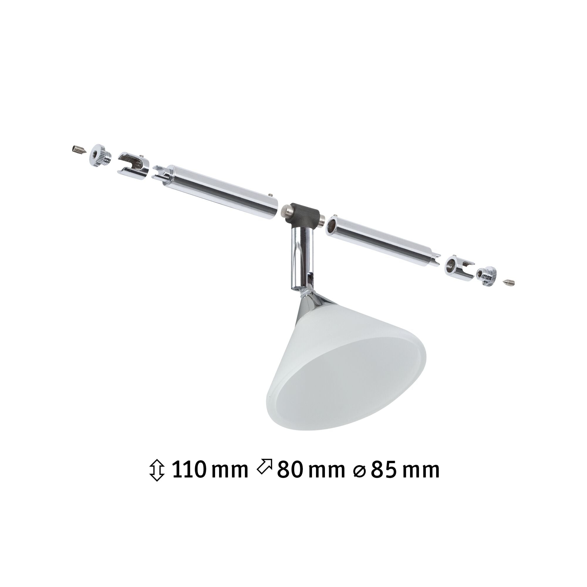Seilsystem Colmar GU4 max. 10W dimmbar 12V Chrom/Satin