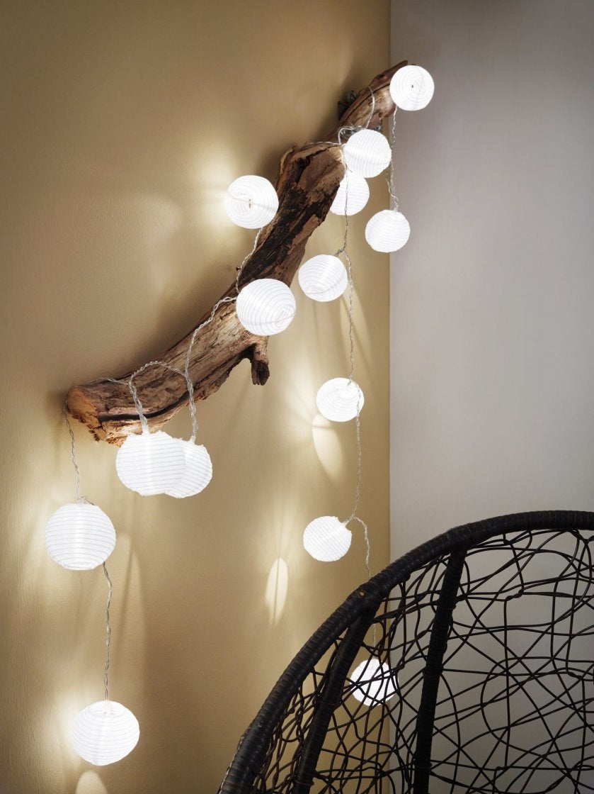 Lichterkette Lampion IP44 3,6m 3000K Weiß