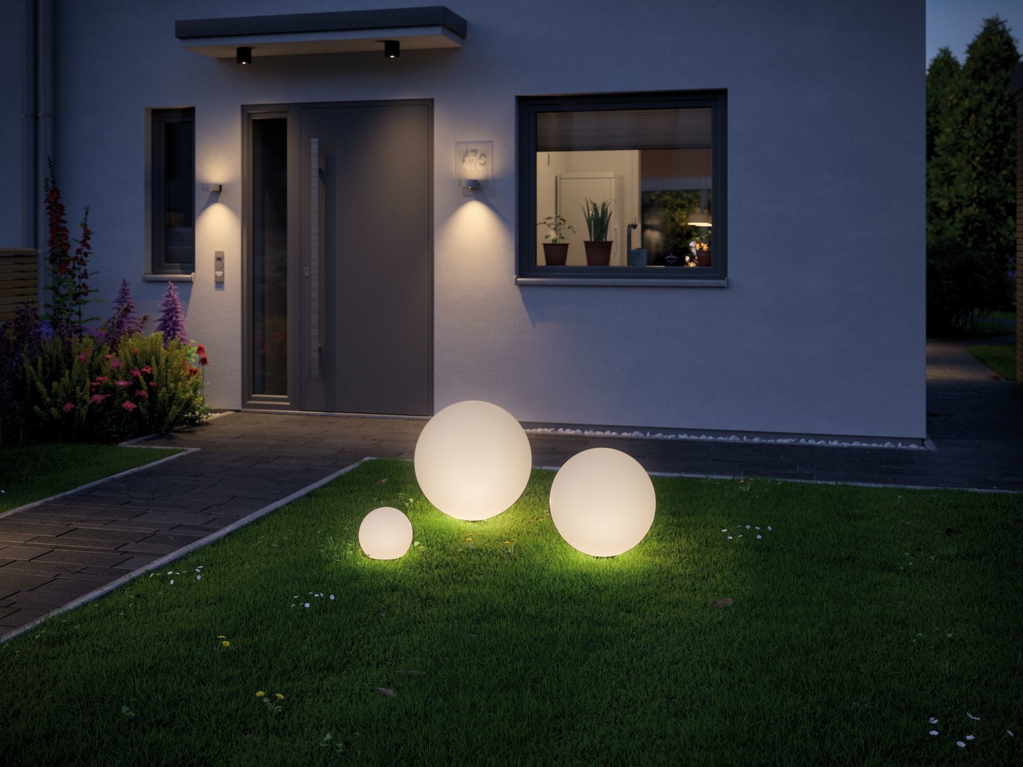 Plug & Shine Lichtobjekt Globe IP67 3000K 24V Durchmesser 20cm