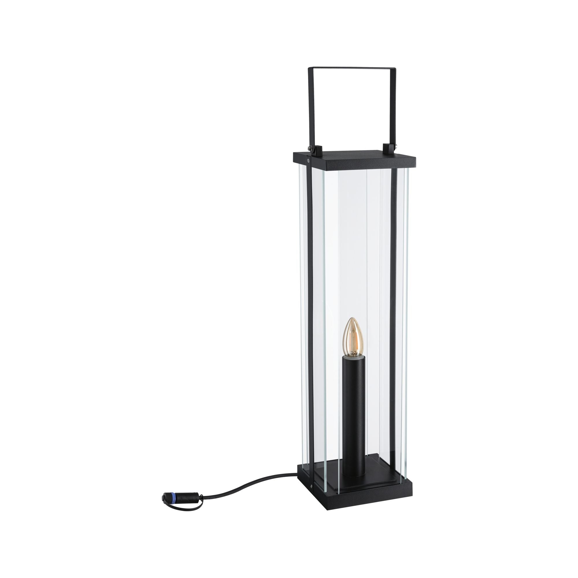 Plug & Shine Laterne Classic IP44 K 2W 24V Anthrazit 56cm E14