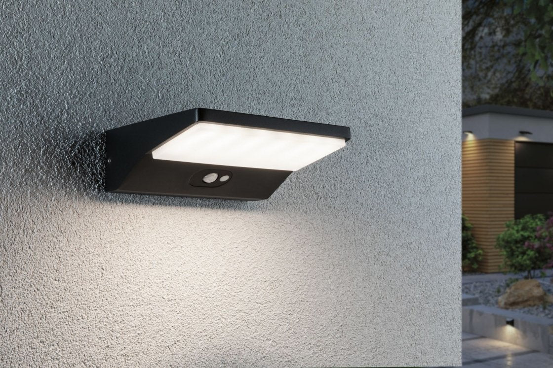 Solar LED Außenwandleuchte Ronas Bewegungsmelder IP44 3000K 180lm Dunkelgrau